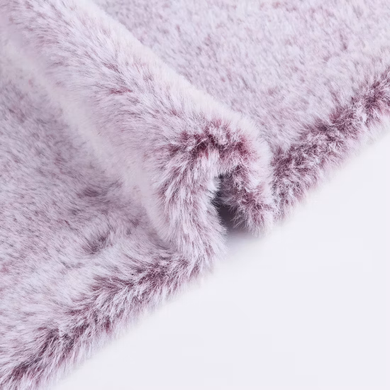 Tessuto in poliestere di pelliccia sintetica di volpe di peluche di procione rosso