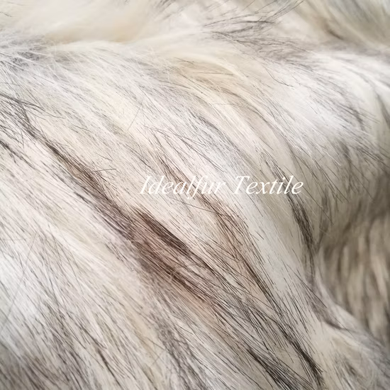 Pelliccia jacquard a pelo lungo con numeri, pelliccia finta animale per gilet