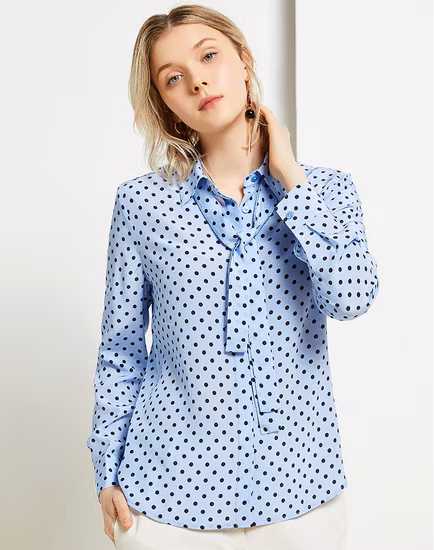 Design individuale, camicetta alla moda in 100% seta
